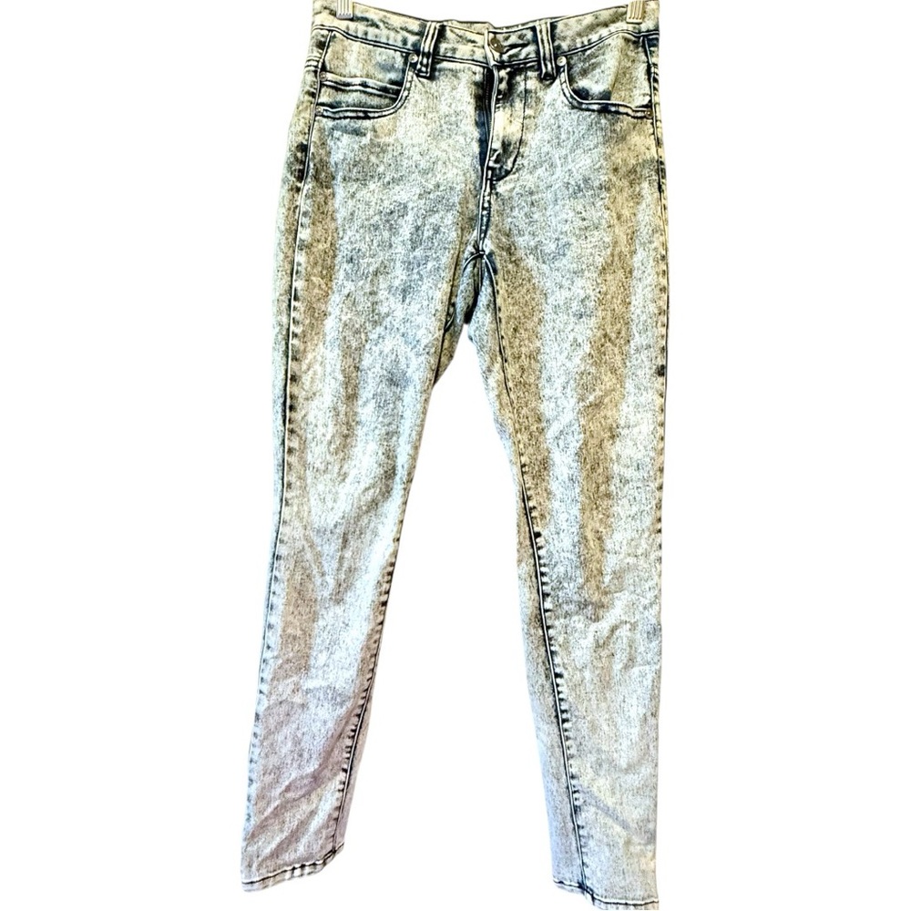Delia’s Liv Acid Wash Bleached Low Rise Skinny Jeans | Vintage Y2K Biker Cute